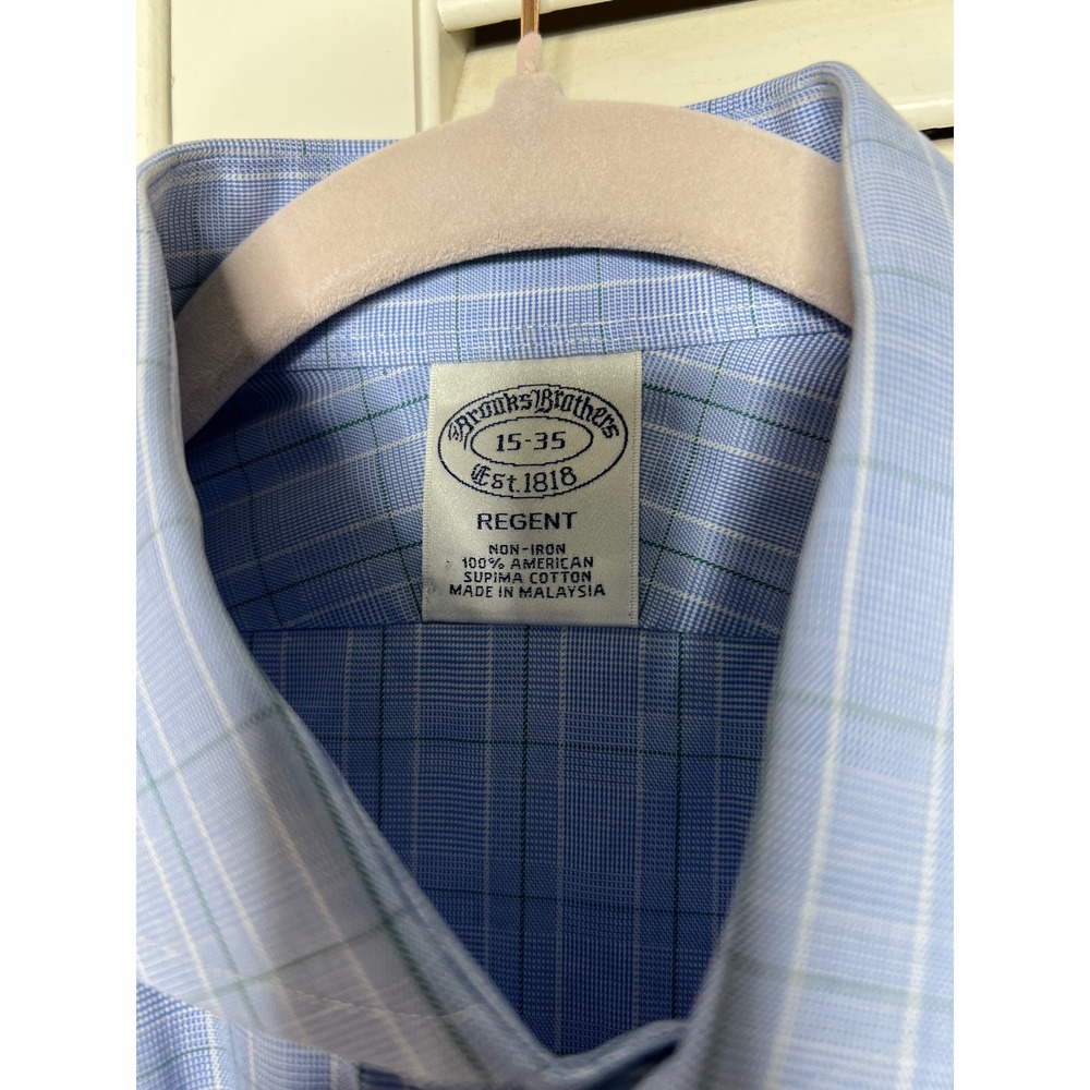Brooks Brothers Regent 15-35 Old Money Ivy Glen Plaid Non-Iron Supima Shirt - Picture 2 of 6